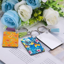 30PCS Sublimation Keychain Blanks Double Side Heat Transfer Blanks Blank Board Key Rings Blanks for DIY and