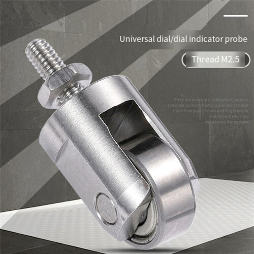 Roller Contact Point for Dial Indicator 10mm Diameter Wheel M2.5 Thread Stainless Steel Roller Measuring 1