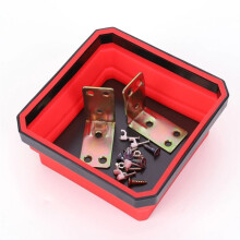 4 Pack Collapsible-Magnetic Screw Tray Silicone Screw Bowl Tool Part Storage Box Plumber Carpenter Tool Organizer