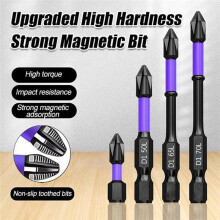 High Hardness and Strong Magnetic Bit, Anti-Shock Strong Magnetic Non-Slip Bit,Magnetic Drill Screwdriver Bits,(12PCS)