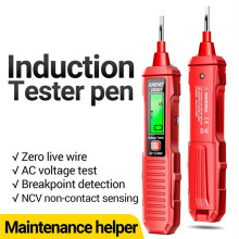 ANENG VD807 Digitaler SpannungsprüFer-Teststift AC12-300V SpannungsprüFer Schaltkreis NCV-Sensordraht Elektrikerwerkzeug (Rot)