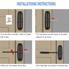 Automatic Door Closer Safety Spring Door Closers,Adjustable Closing Door Hinge,Door Closer for Door Self Closing