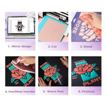 Heat Transfer Vinyl Bubble HTV Heat Transfer Vinyl for T-Shirts, Puffy HTV Compatible, Contour Embossed Embossed