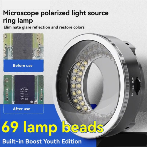 IFixes IL27 Polarized LED Ring Light Lamp for Microscope Eliminating Reflections Camera Electronic Phone Repair 1