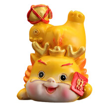 (Fortune Dragon) Colorful Dragon Statue - Kids Gift & Desk Decor