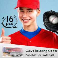 16 Pcs Glove Relacing Kit Needle Leather Cutter Scratch Awl Tool for Baseball Softball Mitt Repair Set 2