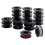 20pcs Empty Spools, 2.1x0.7 Inch Plastic Thread Spools Ribbon Spools Black  Spools Wire Spool Weaving Bobbins 2