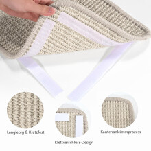 (Silk Pad 25*50-Velcro Patch) Durable Sisal Cat Scratching Mat - Pet Supplies
