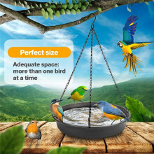 Hanging Bird Bath Hanging Bird-Feeder - Garden Bird Bat Bird Feeder Plate Hanging Tray Bird Bath Tray for Outdoors