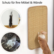(Silk Pad 25*50-Velcro Patch) Durable Sisal Cat Scratching Mat - Pet Supplies