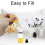 50Pcs Small Empty Squeeze Dropper Bottles Plastic Thin Tip Dropper Bottles 15ML Portable Squeezable Liquid Dropper Black 5