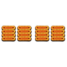 16 Stück Bernstein Markierungen Licht Seiten Markierung 20LED 24V Trusk Lampe Pickup LKW Seiten Markierung Leuchten Für LKW