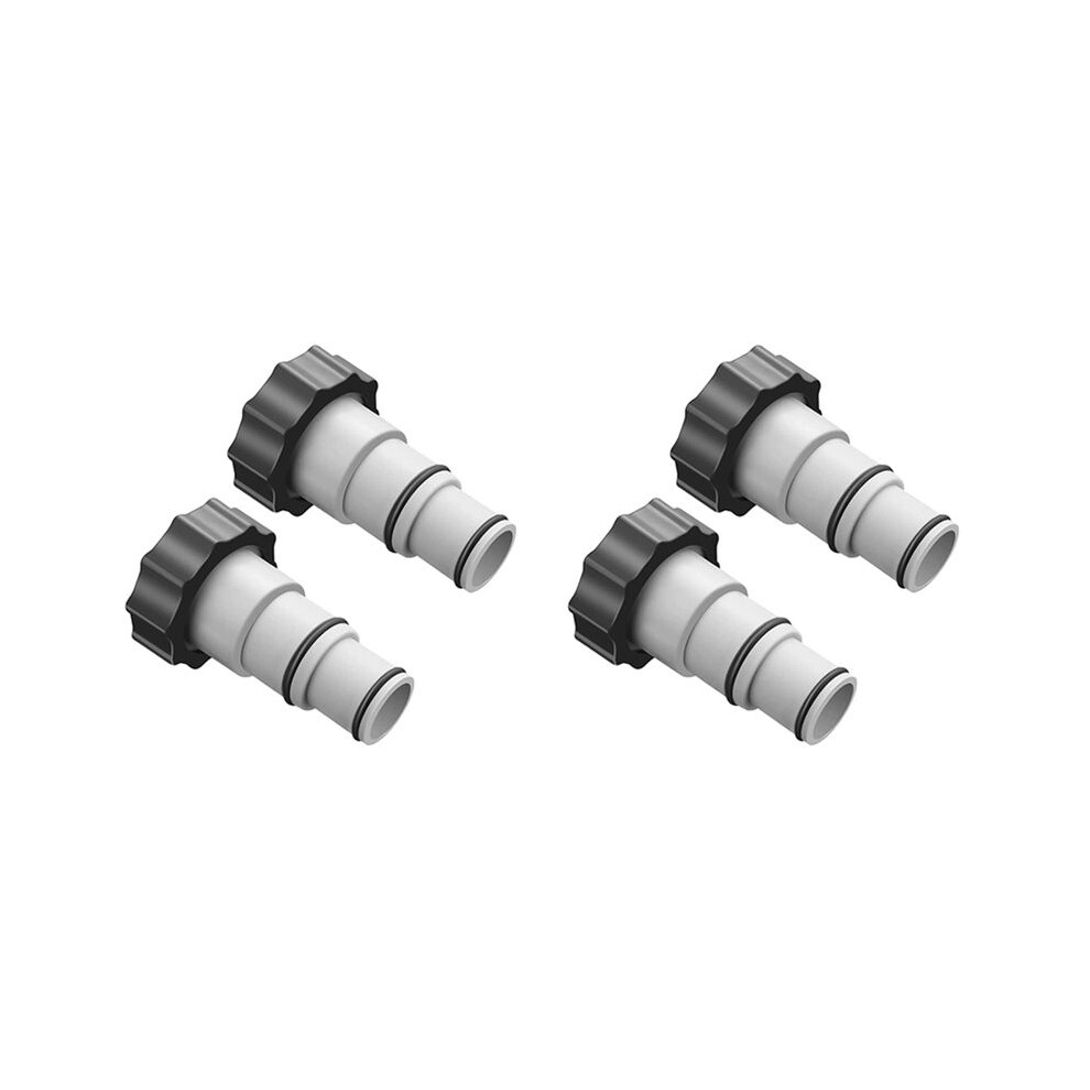 4Pcs Replacement Hose Adapter For Above Ground Swimming Pool, 1.5 To 1.25 Inch Hose Adapter For Threaded Pumps 4711093499010