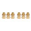 Solid Brass Bulkhead Fitting, 6 Sets 3/8 Inch Female 1/2 Inch Male Solid Brass Water Tank Connector Threaded with Ring 1