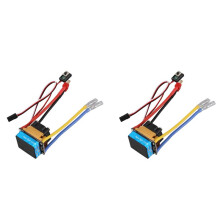 2X 480A Motor único Cepillado ESC Con Ventilador de Refrigeración Impermeable 2-4S 3 Modos 5V/3A BEC para Automóviles RC