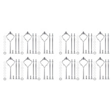 12 Set Tray Hardware for Cake Stand 3 Tier Cake Stand Fitting Hardware Holder for Wedding and Party Serving Tray(Silver)