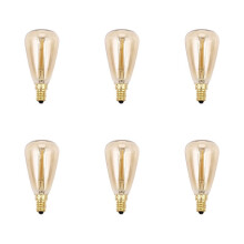 6X Jahrgang Edison Gluehlampen E14 220V ST48 Gluehlampen 25W 40W 60W Faden Retro Edison Licht Fuer Pendelleuchte
