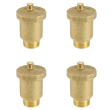 4X Brass Automatic Air Vent Valve 3/4 Inch Male Thread for Solar Water Heater Pressure Relief Valve Tools Air Vent Valve