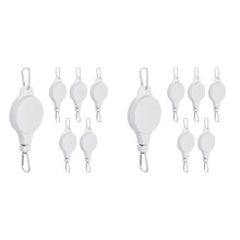 12 Pack Plant Pulley Retractable Hanger Plant Pulley Adjustable Height Wheel for Hanging Plants Indoor White