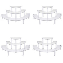 4X Transparent Removable Acrylic Cake Display Stand for Party Round Cupcake Holder Bakeware Wedding Birthday Decoration