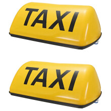 2X 12V ÉTanche Top Magnetic Meter Lampe Lampe de Cabine Lumière LED Lampe de Signalisation TAXI - Jaune