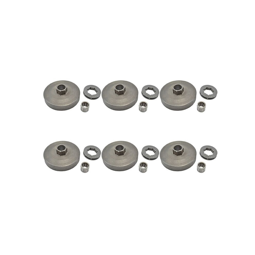 6X Chain Saw 3/8-7T Rim Sprocket With Chainsaw Clutch Drum For 45Cc 52Cc 58Cc Gasoline Engineg Parts Replacement 4712090861084