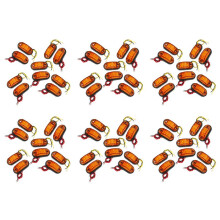 60Pcs Amber 2 LED Light Oval Clearance Trailer Car Truck Side Tail Lamp