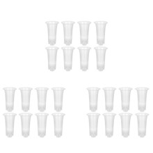 5 Zoll 24Pcs Clear Flower Pot Pflanzer Kunststoff Orchideentopf mit Löchern Hohe Blumentöpfe Für Home Flower Shop Dekoration