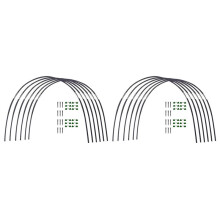 2X Tuinkas Hoepelset, Tuinieren Opvouwbare Glasvezelpalenset, Boogkas Plantentunnelbeugel