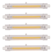 5X Dimmable R7S Led Cob 10W 118Mm Led Ampoules Remplacer LumiÈRe HalogÈNe Lampe-Warm Blanc 220V