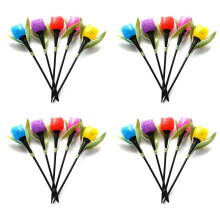 20PCS Outdoor Led Solar Light Tulip Flower Lamp Waterproof Garden Stake Lawn Lights Decor for Yard Outdoor Party Decor