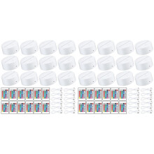 24 Pack 3D Night LED Light Lamp Base + Remote Control + USB Cable, 16 Colors Light Show Display Stand for Acrylic White