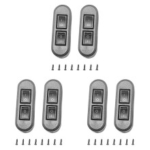 6X Interruttore un Filo Incorporato Interruttore Duplex Nero Interruttore un Bilanciere Diretto Adatto per Lampada da Scrivania un Doppio Controllo