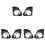 3X Car Front Fog Light Lamp Cover Grille for   2011-2013 1