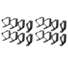 16 Pack Clips de Mantel de Acero Inoxidable Clips de Mantel de Picnic Negro Clip de Mantel de Clip Fijo Antideslizante Ajustable Soporte de Mantel