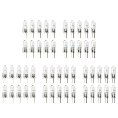 50 X JC G4 12V 20W Clear Halogen Capsule Lamp Light Bulbs