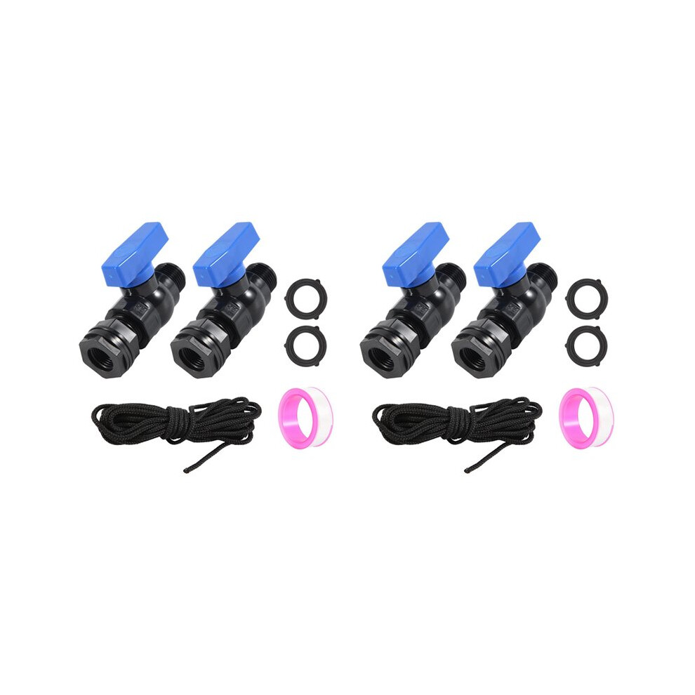 Rain Spigot Kit 4Pack 3/4Inch Ght Garden Hose Shut Off Valve With Bulkhead Fitting Garden Hose Thread Valve 6032695555293