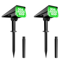 2X Solar Spotlight Solar Garden Light IP65 Solar Power Green Light for Yard Decor Solar Light