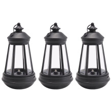 3X Lanterna Solare per Esterni Impermeabile Faro Lanterna Sorgente Luminosa A LED Luci Decorative da Giardino