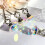 4 Pieces Artificial Crystal Ceiling Fan Pull Chains Pull Chain Extension with Connector for Light Ceiling Fan Desk Lamp 5