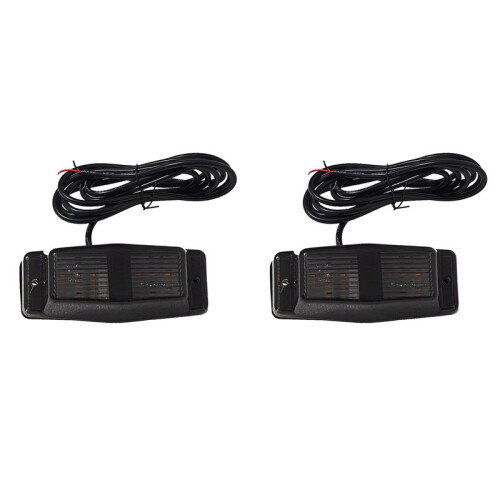 2X Smoked Amber Front Grill Light LED  Lamp for    Truck Lorry Front Double Burner Indicator Light
