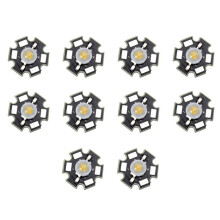 10X 3W Power Star LED Licht Lampe Perle - Warmweiss
