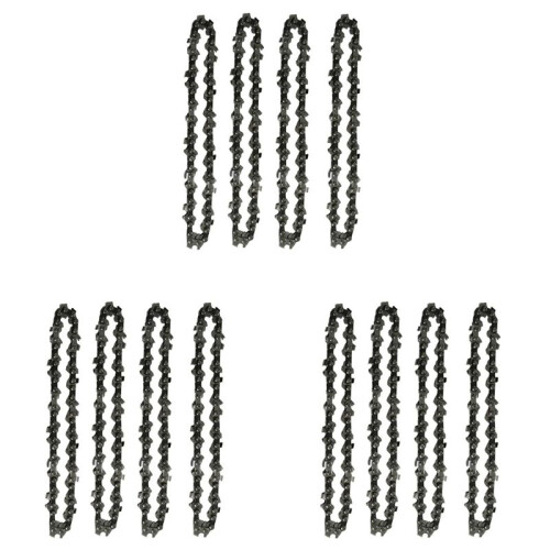 12Pcs  Chainsaw Chain 4 Inch Guide Saw Chain 1/4 LP Pitch, 28 Sections for Electric Protable Handheld Chain Saw