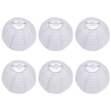 6X White Chinese/Japanese Paper Lantern/Lamp 8 inch Diameter