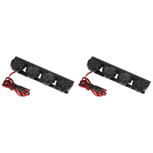 2X Multi-Function Ultra Bright Lamp LED Roof Light Bar with 4 Spotlights for 1/10 1/8 RC Car HSP CC01 Axial SCX10