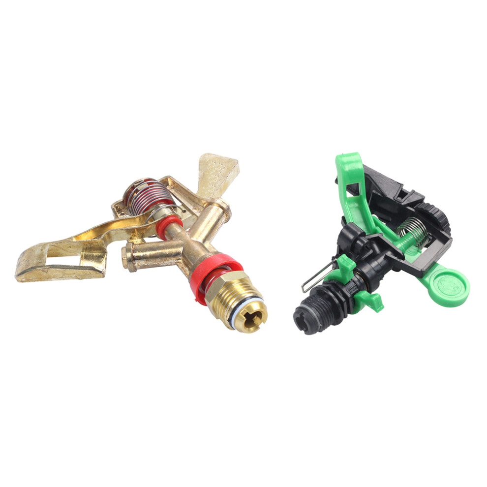 1/2Inch Dual Connector Zinc Alloy 360 Degree Rotate Rocker Arm Water Sprinkler & Garden Sprinklers Rotating Spray Nozzle 4711976286195
