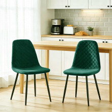 (Green, 2) 2/4/6x Dining Chairs metal Legs Home office