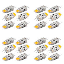 24PCS G4 LED Bulb 12V Dimmable COB LED G4 Bulb 1.5W 360 Angle to Replace 15W Halogen Lamp (Warm White)