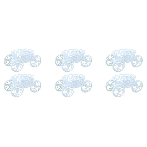 6-Pack Single Princess Carriage Cupcake Stand Holder Display