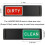 2X Clean Dirty Dishwasher Magnet - Easy to Read Non-Scratch Magnetic Indicator Sign Kitchen Organization Black 8